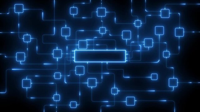 Ai tools or neon box. Multi function for Agentic AI technology motion background. Multi agent AI systems, Automate daily Tasks Smart AI solutions improve efficiency, Automate repetitive work. 4K