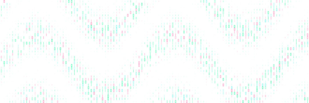 Abstract Digital Wave Pattern with Teal and Pink Pill Icons for Data Visualization and Technology Backgrounds