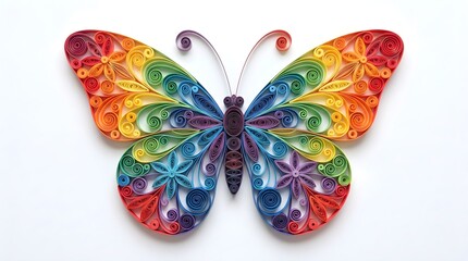 Butterfly Made from Intricate Filigree Paper Quilling