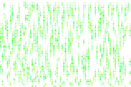 Abstract Green Dotted Vertical Pattern Digital Data Stream Background for Technology and Modern Graphic Design Projects