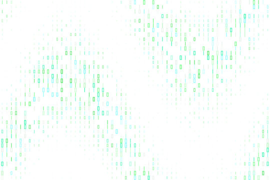 Abstract Digital Binary Code Background with Green and Blue Data Stream Patterns for Technology and Cyber Security