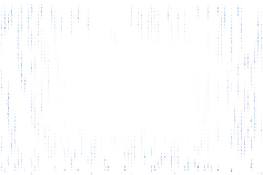 Abstract Binary Code Background with Digital Data Streams for Technology Concepts and Cyber Security Presentations