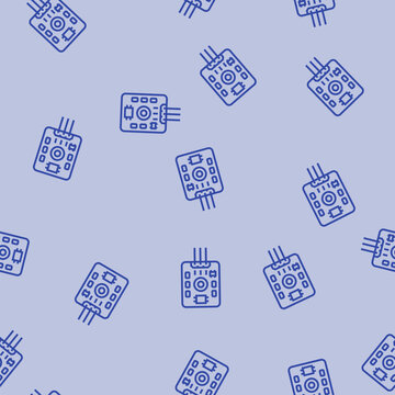 uv light sensor module vector line seamless pattern uv light sensor module sign illustration