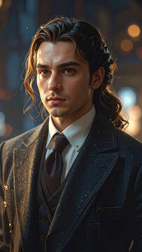 Homem elegante em terno