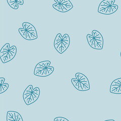 caladium tropical leaf vector line seamless pattern caladium tropical leaf sign illustration © vectorwin