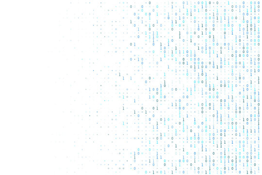 Abstract Binary Code Background with Digital Data Stream and Technology Concept for Software Development