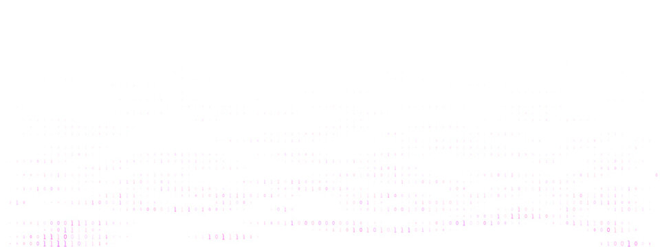 Abstract Digital Background with Purple Binary Code Data Stream for Technology and Cyber Security Concepts