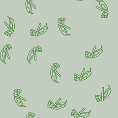 Obraz premium red bearded bee eater bird exotic vector line seamless pattern red bearded bee eater bird exotic sign illustration