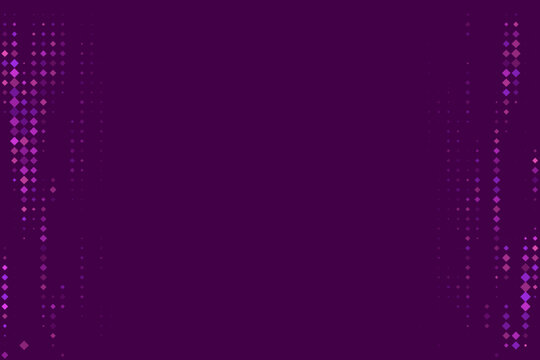 Abstract Digital Background with Glowing Purple Diamond Particles and Vertical Data Flow Patterns for Technology Concepts