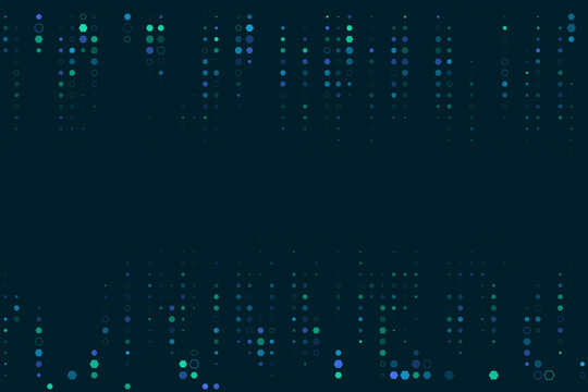 Abstract Digital Background with Glowing Hexagonal Data Points for Technology and Cyber Security Concepts
