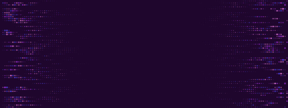 Abstract Digital Background with Glowing Purple Pixelated Data Streams for Technology and Cyber Security Concepts