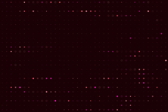 Abstract Digital Grid Background with Glowing Pink Dots and Circles for Technology and Data Visualization Concepts