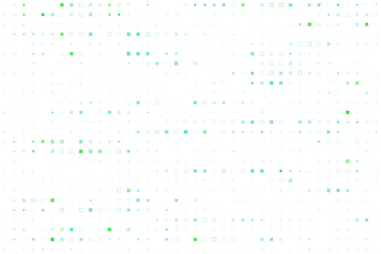 Abstract Green Pixel Grid Pattern Digital Background for Technology and Data Visualization Concepts