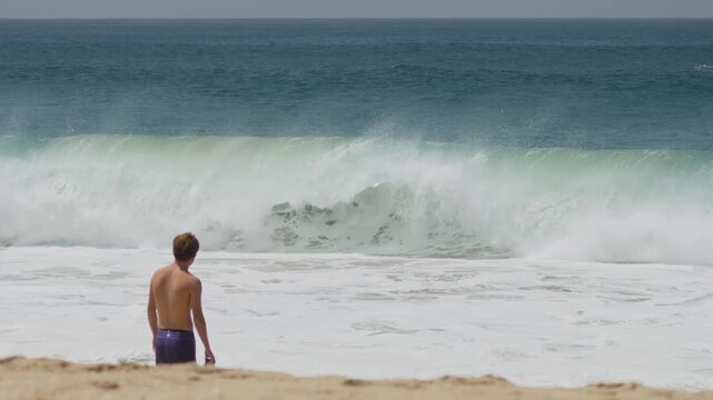 Monster surf at the wedge during large swell