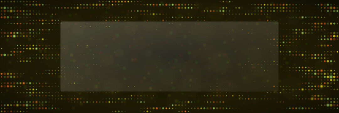 Abstract Digital Background with Golden Data Dots and Text Placeholder for Modern Technology Presentations
