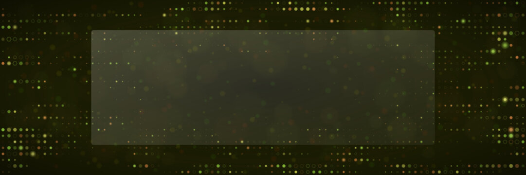 Abstract Dark Background with Glowing Dot Grid and Central Text Placeholder for Digital Technology Presentations