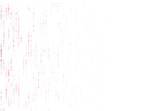 Pink Binary Code Digital Background Abstract Data Stream Pattern for Technology and Cyber Security Concepts