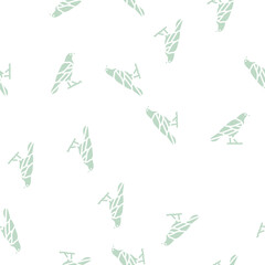 Obraz premium crow bird vector glyph seamless pattern crow bird sign illustration