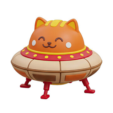 Cute Cat UFO Toy