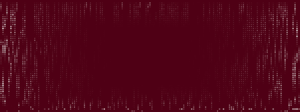 Abstract Dark Red Background with Glowing Pixel Frame Digital Texture for Modern Technology and Data Visualization Design