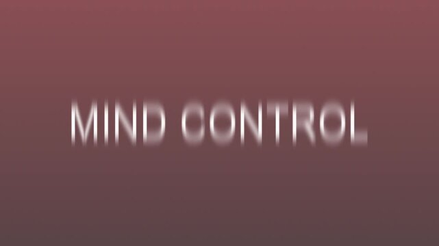 animated mind control text with glitch distortion effect 4k video