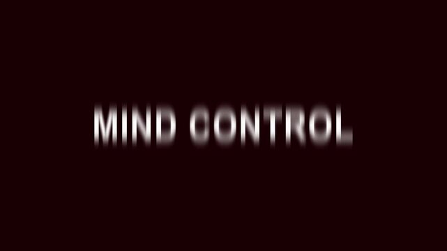 Mind Control Glitch Animation on Black Background, 4K video