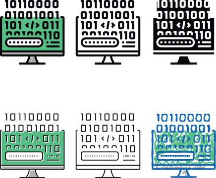 microcode set development color icon vector. microcode development sign. isolated symbol