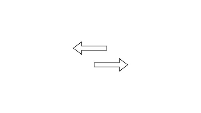 Blinking Double Arrow Loop Animation for Exchange and Data Transfer Concept 4k animation video ..........