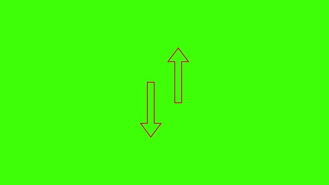 Blinking Double Arrow Loop Animation for Exchange and Data Transfer Concept 4k animation video ..........