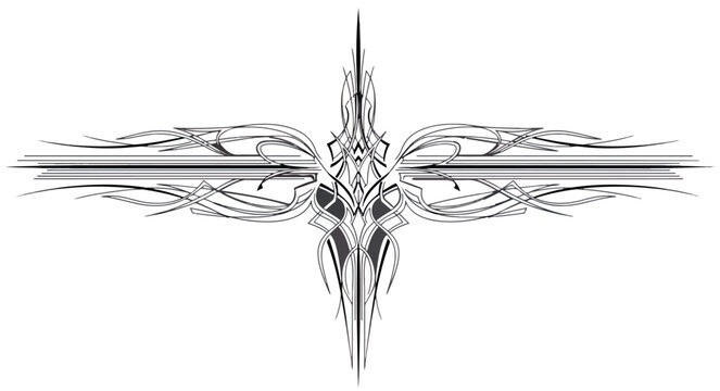 Abstract monochrome digital fluid simulation with metallic textures and symmetrical composition