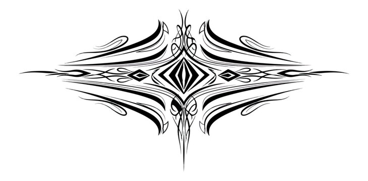 Abstract symmetrical ink blot butterfly wing texture black background
