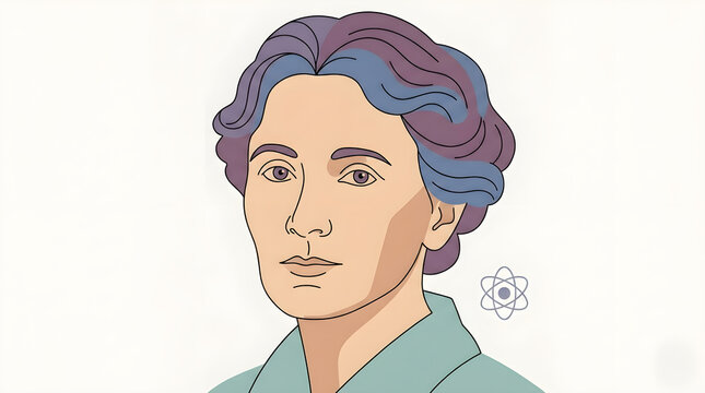 Helen Keller Day Decorative Poster with Elegant Profile Portrait and Bold Typography Text