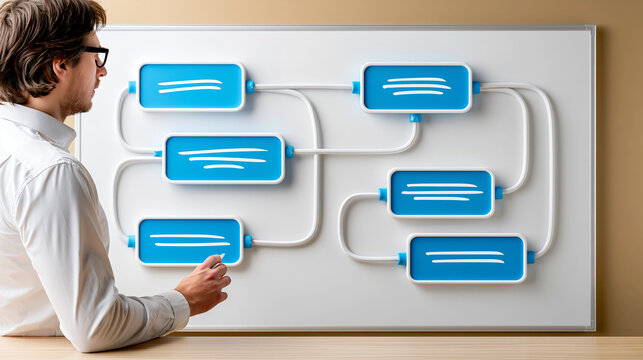 A side-by-side comparison of the benefits and drawbacks of passive investing is shown on a large whiteboard, leaving plenty of blank space around for further annotations or information.