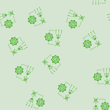 ai and computing merge quantum computer vector glyph seamless pattern ai and computing merge quantum computer sign illustration