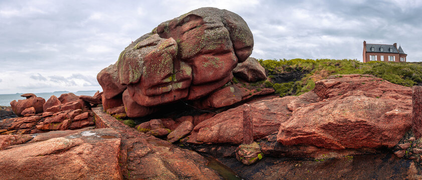 Scenic View of the Cote de Granit Rose and Atlantic Shoreline