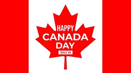 Fototapeta premium Happy canada day celebration graphic