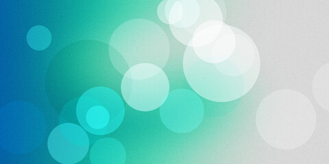 Abstract background with glowing white and teal bokeh circles floating over gradient texture for creative design projects. © SmartVector Studio