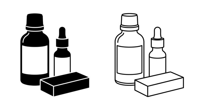 Car wax polish and cleaning block silhouette on white background