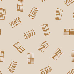 Obraz premium sectional sofa outdoor furniture vector line seamless pattern sectional sofa outdoor furniture sign illustration