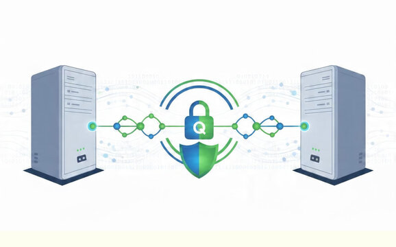 Secure Server Connection and Quantum Cryptography Data Transmission