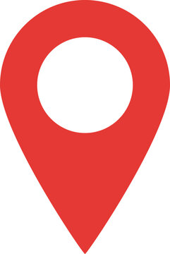 Map Pin Location Icon Red