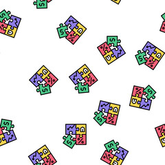 Naklejka premium puzzle for create business vector seamless pattern puzzle for create business sign illustration