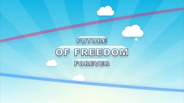 Future of Freedom Pixel Art Retro Sunburst Background for Fourth of July Celebration and Patriotic Event Social Media Marketing Promotion Motion Graphic