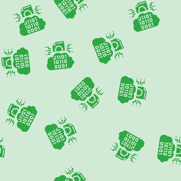 cloud computing business process vector glyph seamless pattern cloud computing business process sign illustration