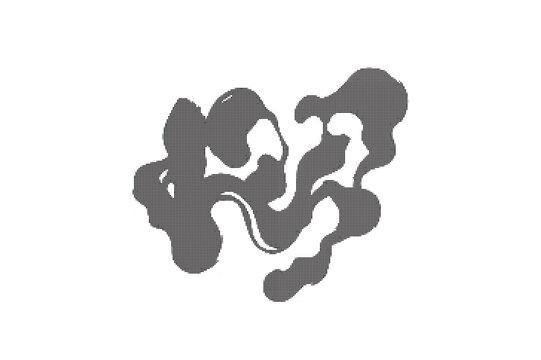 Abstract blob sticker black mono design element graphic