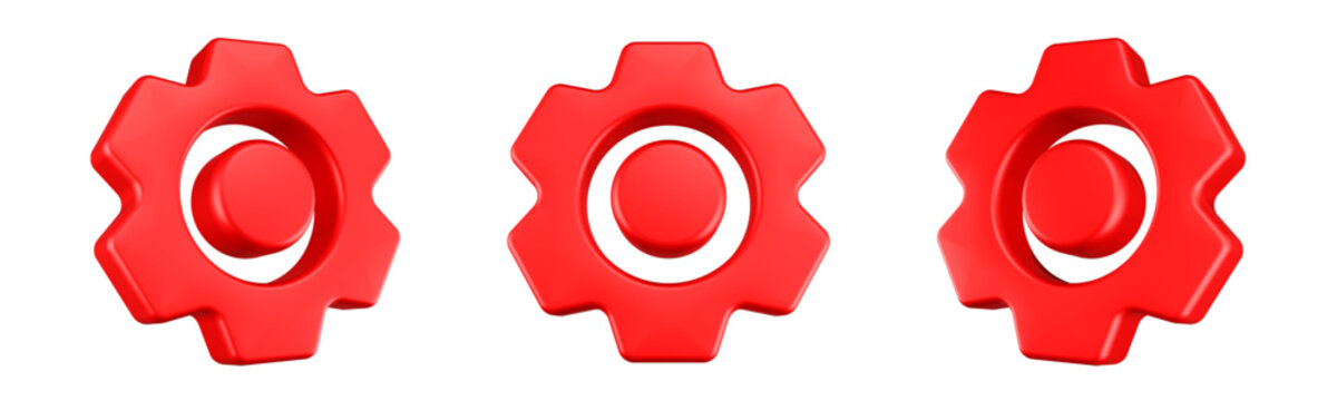 setting gear icon 3d render