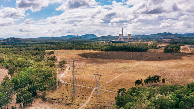 Aerial view of Stanwell power station