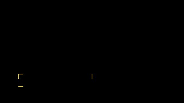 Gold Bracket Frame Lower Third Blank Title Overlay Editable Animation Seamless Loop 4K