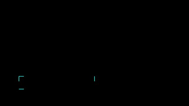 Cyan Bracket Frame Lower Third Blank Title Overlay Editable Animation Seamless Loop 4K