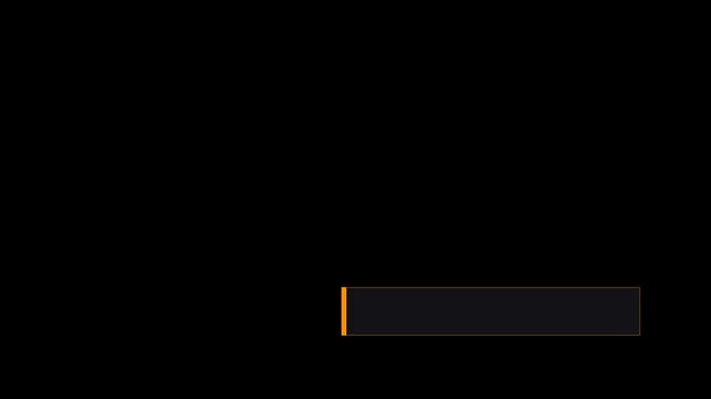 Orange Corporate Bar Lower Third Right Side Blank Title Overlay Editable Animation Seamless Loop 4K
